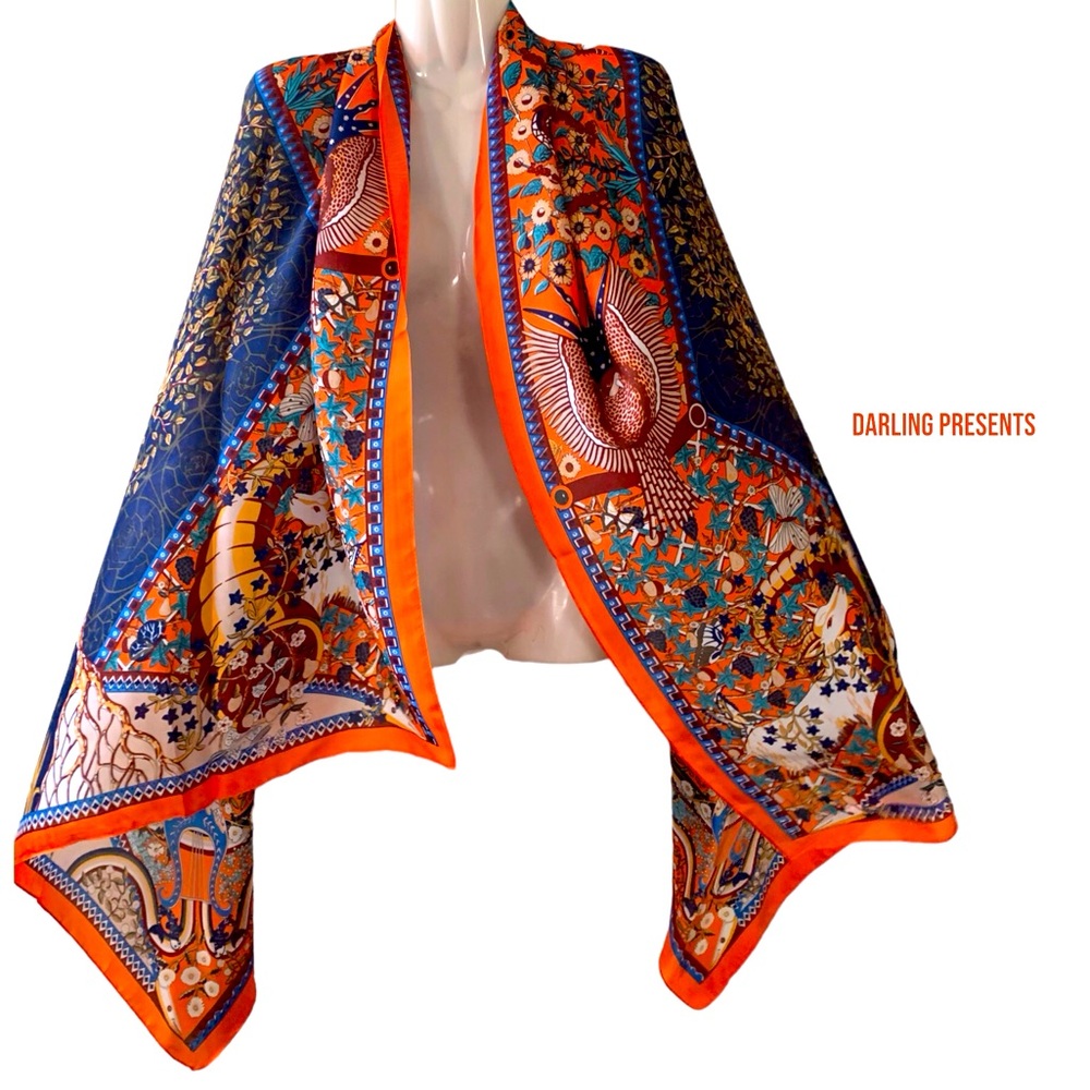 Tree Print Graphic Scarf Women Color Multi